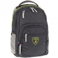 Lamborghini grün-grauer Schulranzen Rucksack AU-5