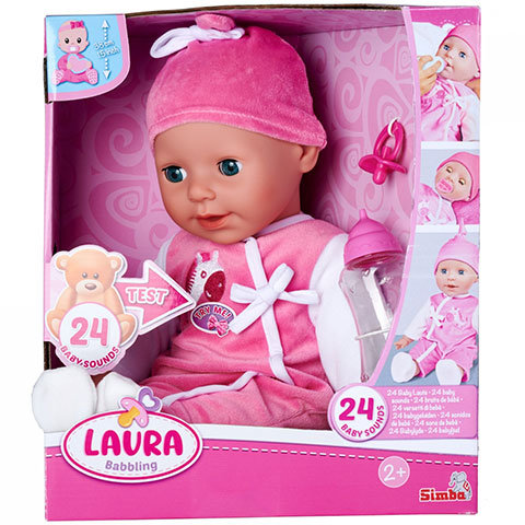 Laura Puppe mit Geräusch und Schnuller 38cm - Simba Toys