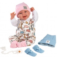 Llorens: 2-in-1 Tala und Talo 44cm Neugeborenenpuppe mit Geräusch, mit rosa und blauen Accessoires