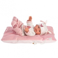 Llorens: Bebita Neugeborenes 26cm Puppe mit rosa Kissen