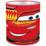 Luna: Disney Cars - Lightning McQueen zylinderförmiger Metall-Schreibtisch-Stiftehalter 10x11cm