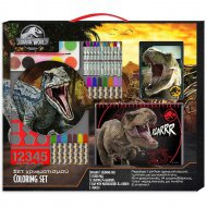 Luna: Jurassic World Malset mit Schablone und Aufkleber 54x47cm