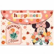 Luna: Minnie Maus Druckknopf-Kunststoffdokumentenmappe im A4-Format