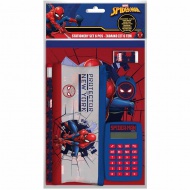 Luna: Spider-Man Schreibwarenset mit Taschenrechner, 6-teiliges Set