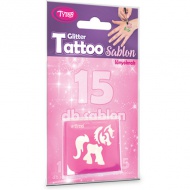 Mädchenhafte Glitzertattoo-Schablonen 15er-Pack