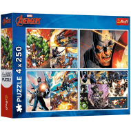 Marvel: Avengers 4x250 Teile Puzzle - Trefl