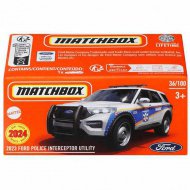 Matchbox: 2023 Ford Police Interceptor Utility Spielzeugauto im Pappkarton 1/64 - Mattel