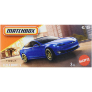 Matchbox: Pappschachtel Tesla Model S blaues Spielzeugauto 1/64 - Mattel