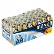 Maxell: Alkaline-Batterie 1,5V AA LR6 32 Stück in Folienverpackung