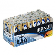 Maxell: Alkaline dünne AAA-Batterie 1,5V LR03 32 Stück in Folienverpackung