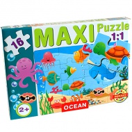 Maxi-Puzzle mit Meerestieren - D-Toys