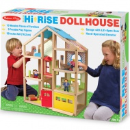 Mehrstöckiges Puppenhaus aus Holz mit Aufzug - Melissa &amp; Doug