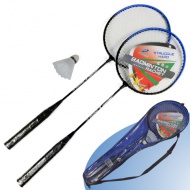 Metall-Badminton-Set für Paare mit Tragetasche und Federball.