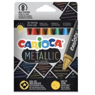 Metallic 8-teiliges dreieckiges Wachsmalstift-Set - Carioca