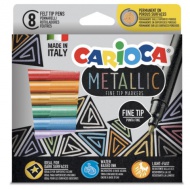 Metallic 8er-Set farbige Filzstifte - Carioca