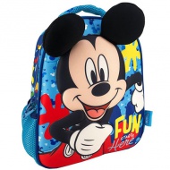 Mickey Maus Fun Starts Here 3D gemusterter Kindergartenrucksack 27x10x31cm