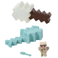 Minecraft: Enthülle Eisen-Golem Minifigur in weißem schwertförmigem Behälter - Mattel