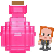 Minecraft Enthüllung Minifigur im pinken Karton - Mattel