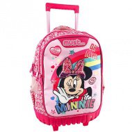 Minnie Maus dreifächeriger, rollender Schulranzen, Rucksack