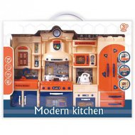 Modern Kitchen blau-orange Küchenset mit Licht und Ton