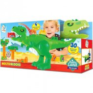 Molto: Blocks Klotzfressender Gigantosaurus Dino Baustein-Set mit Geräusch 30-teilig