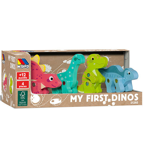 Molto: Nature Mein erster Dino Holzfiguren-Set 4-teilig