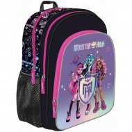 Monster High schwarzer Schulranzen, Rucksack 38x30x18cm