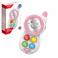 Music World: Rosa Babytelefon mit Licht und Ton