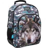 Must... Animal Planet Wolf-Muster Schultasche, Rucksack 33x16x45cm