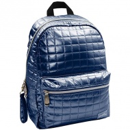 Must... Pearl blauer gesteppten Schulranzen, Rucksack 26x14x36cm