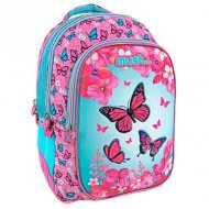 Must... Schmetterling dreifach unterteilte abgerundete Schultasche, Rucksack 32x18x43cm