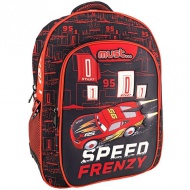 Must... Verdák Speed Frenzy dreifächiges abgerundetes Schulranzen, Rucksack 32x18x43cm