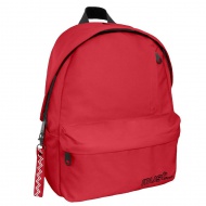 Must: Abgerundeter roter vierschichtiger Schulranzen, Rucksack 32x17x42cm