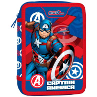 Must: Avengers - Captain America zweistöckiges gefülltes Federmäppchen 15x21x5cm