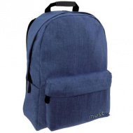 Must: Dunkelblaue Monochrome Jeans Schultasche, Rucksack 32x17x42cm