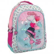 Must: Girl dreifach unterteilte, abgerundete Schultasche, Rucksack 32x18x43cm