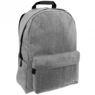 Must: Graue Monochrome Jeans Schultasche, Rucksack 32x17x42cm