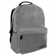 Must: Grauer Monochrome RipStop Schulranzen, Rucksack 32x17x42cm