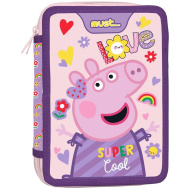 Must: Peppa Wutz zweistöckiges Federmäppchen 15x21x5cm