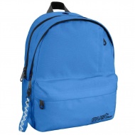 Must: Vierfach unterteilte, abgerundete blaue Schultasche, Rucksack 32x19x42cm