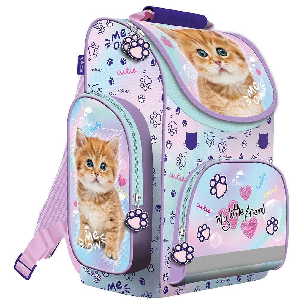 My Little Friend - Pastel Kitty ergonomischer Schulranzen, Rucksack 35,5x27,5x16cm