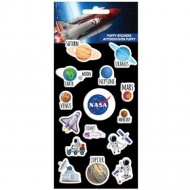 NASA 3D Puffy Sticker Set auf einem 10x22cm Bogen