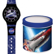 NASA-Analog-Uhr in einer Metallgeschenkbox