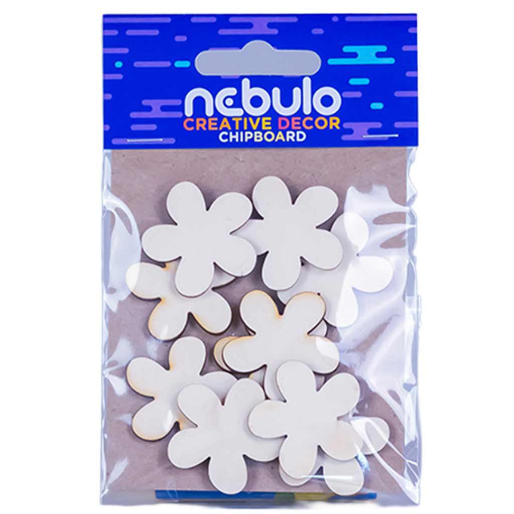 Nebulo: Mini-Blumen Kartondekoration 10er-Set