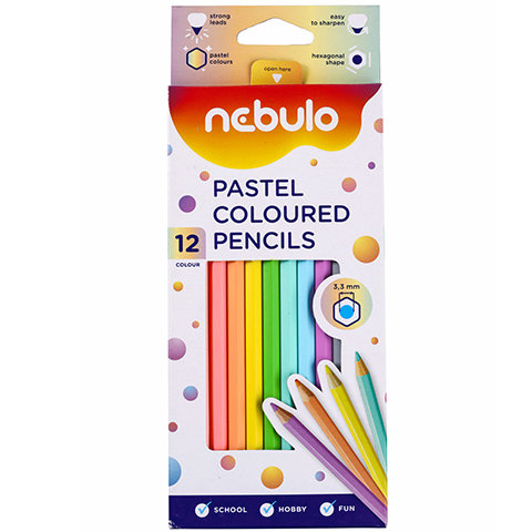 Nebulo: Pastellfarbene Buntstift-Set, 12er-Pack