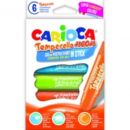 Neon Tempera Stifte 6er-Set - Carioca