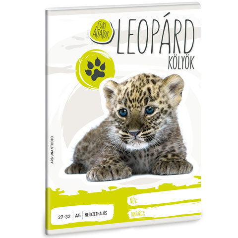 Niedliche Tiere - Leopardenkariertes Heft A/5