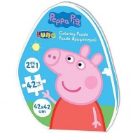 Peppa Wutz 2-in-1 42-teiliges ausmalbares Puzzle