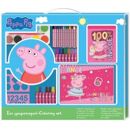 Peppa Wutz Malset mit Aufklebern 54x47cm