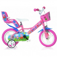 Peppa Wutz rosa Kinderfahrrad in Größe 12 - Dino Bikes Fahrrad